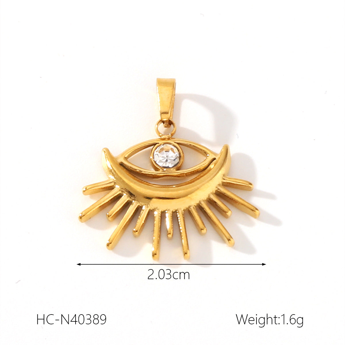 Geometric Moon Star Stainless Steel Titanium Steel Plated Charm Bar