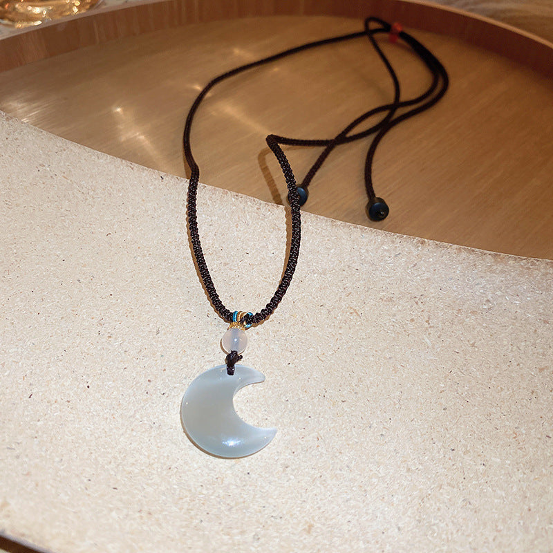 Nuevo Collar Colgante de Loto y Abanico Estilo Chino en Aleación con Baño de Oro, Diseño Geométrico, Elegante Cadena de Clavícula para Mujer