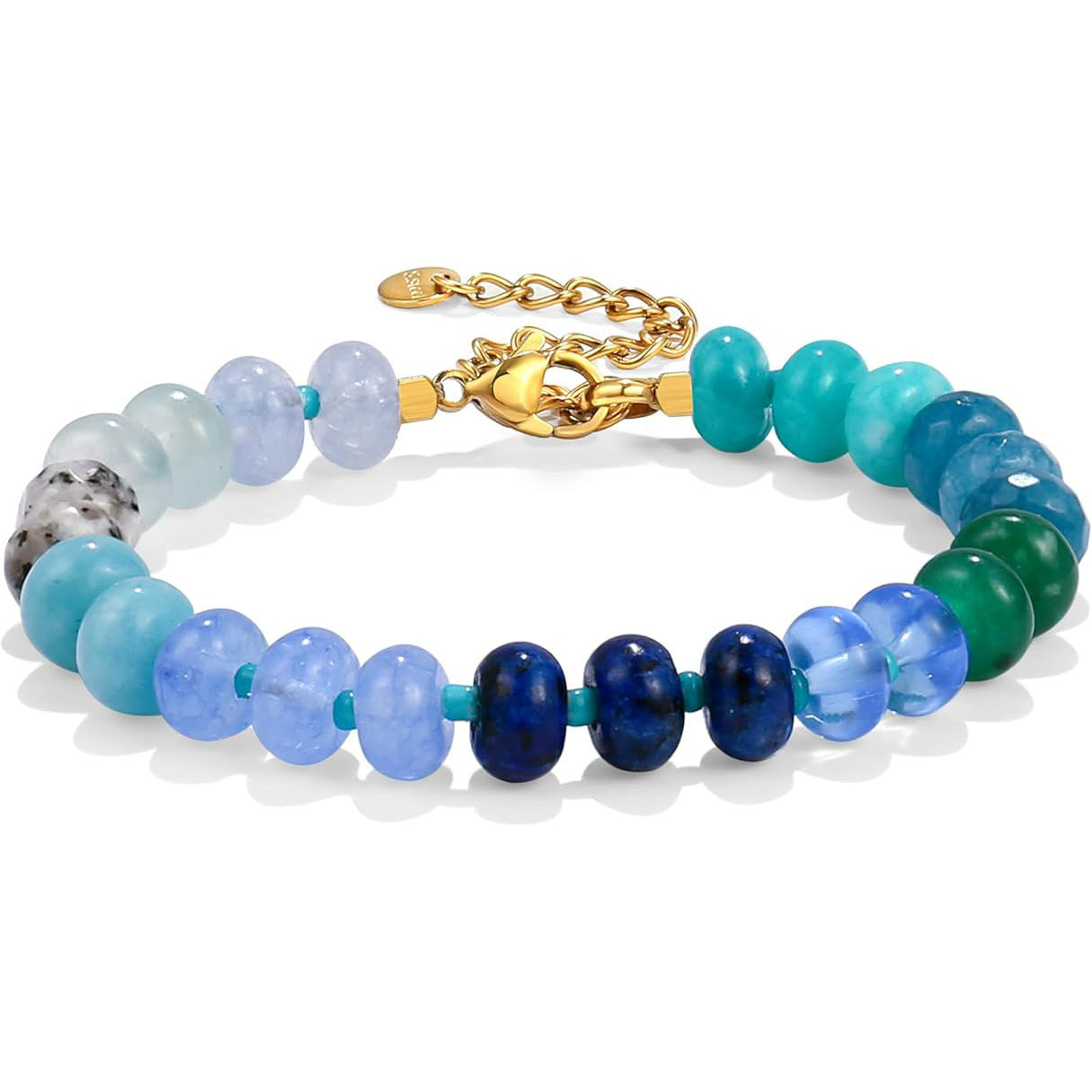 Bohemian Vintage Geometric Natural Stone Beaded Bracelet for Women