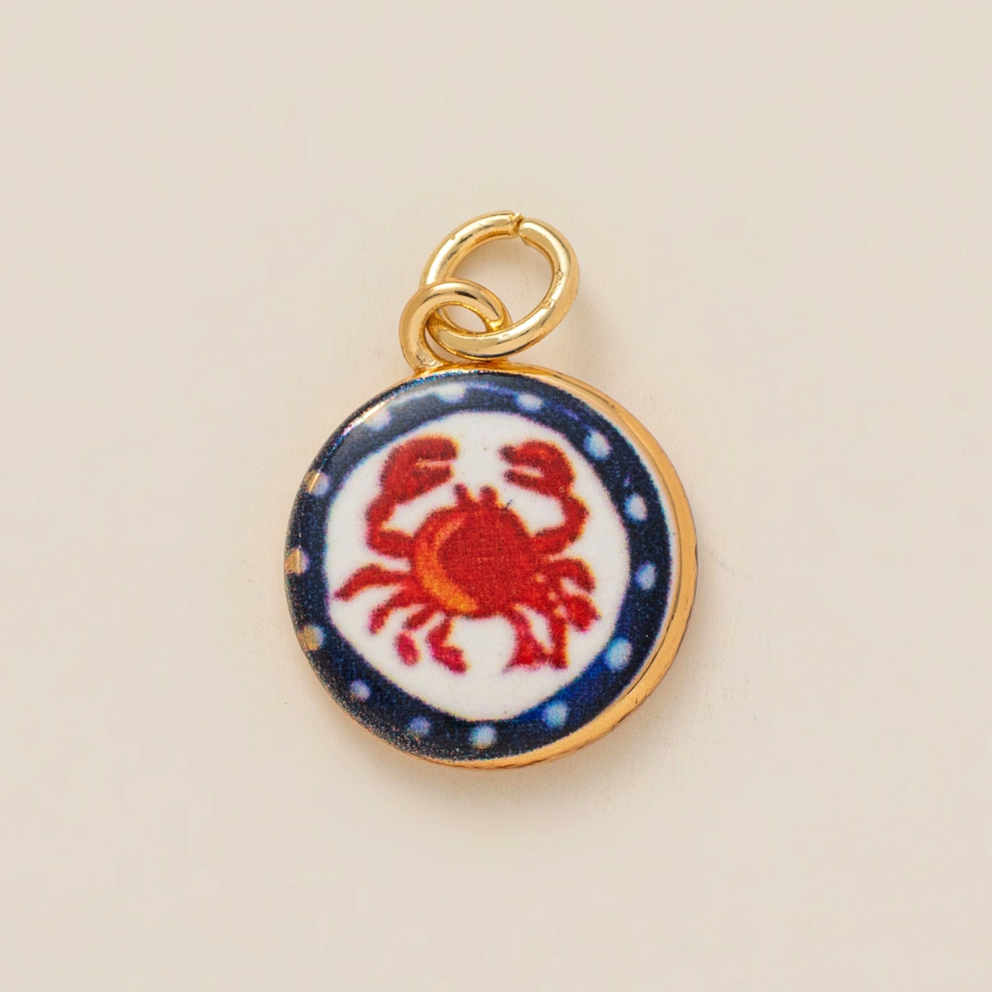 Heart Floral Plated Brass Charm Bar