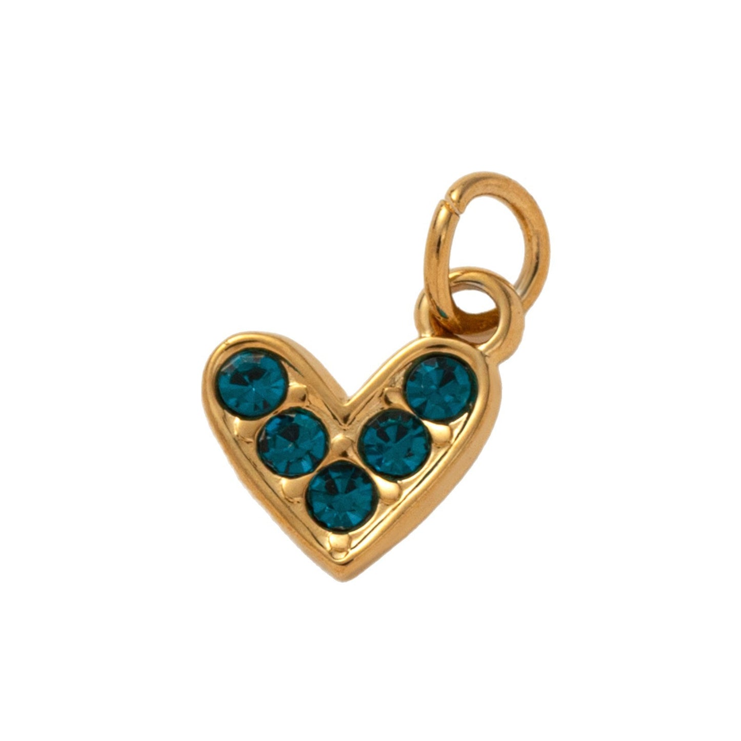 Vintage 18K Gold Plated PVD Stainless Steel Square Cubic Zirconia Inlaid Airplane Charm Bar