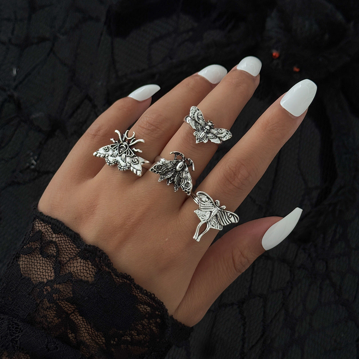 Minimalist Punk Geometric Animal Alloy Plated Ring