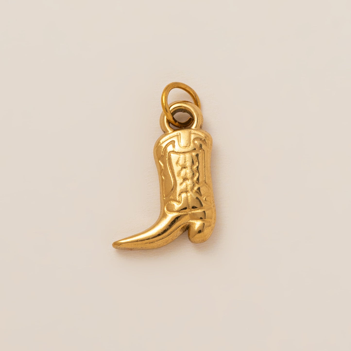 Minimalist 18K Gold Plated Titanium Steel Cross Charm Bar