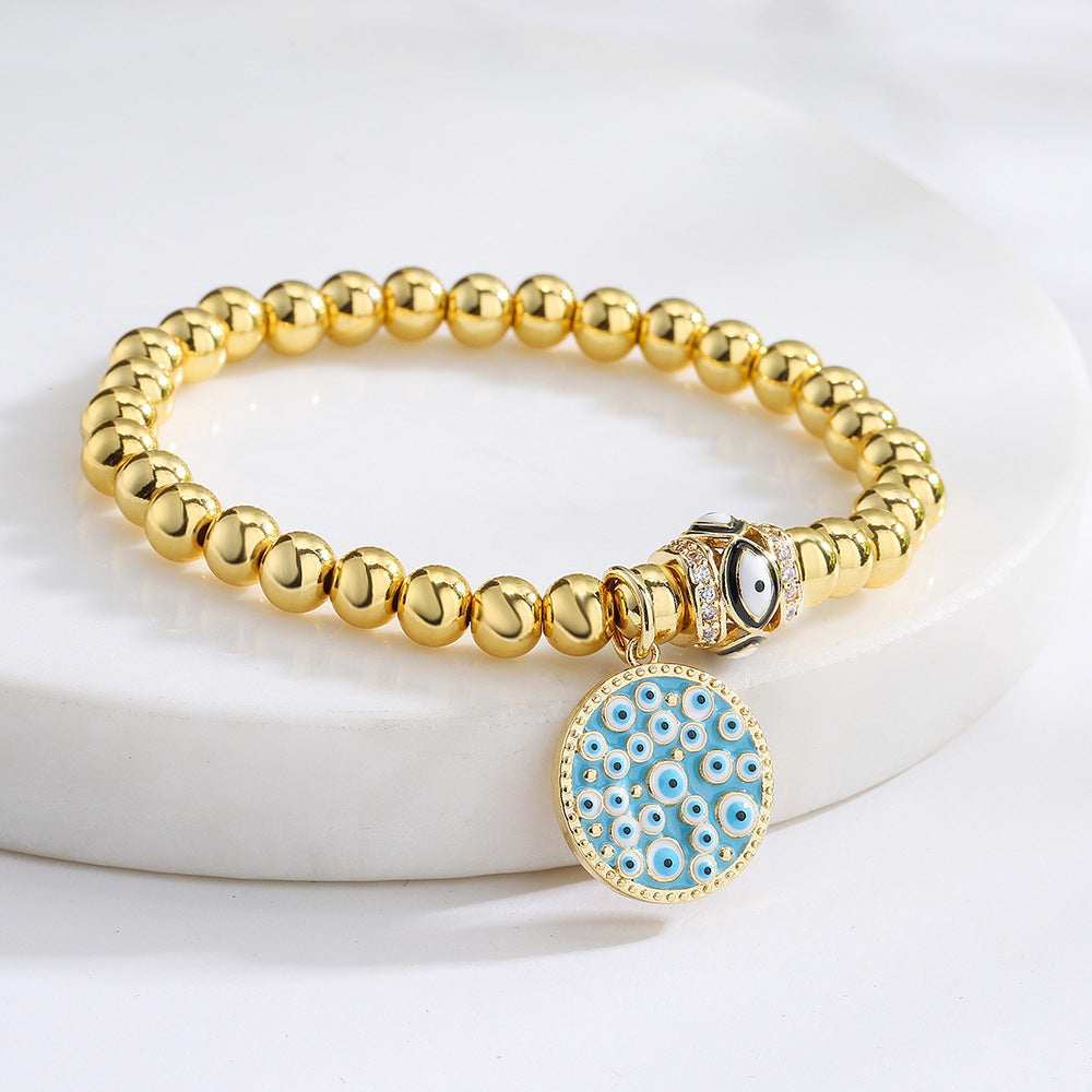 INS Style Geometric Copper Bracelet with 18K Gold Plating for Women — Minimalist Luxury Hand Chain