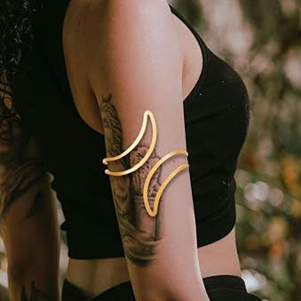 Minimalist Geometric Plated Iron Cuff Bracelet Adjustable Open Arm Ring for Women