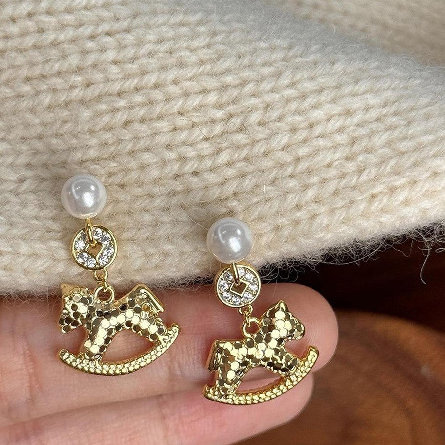Orecchini a perno in acciaio al titanio con forme geometriche, zirconi e occhio di tigre, da donna, stile minimalista di lusso per l'ufficio e l'uso quotidiano