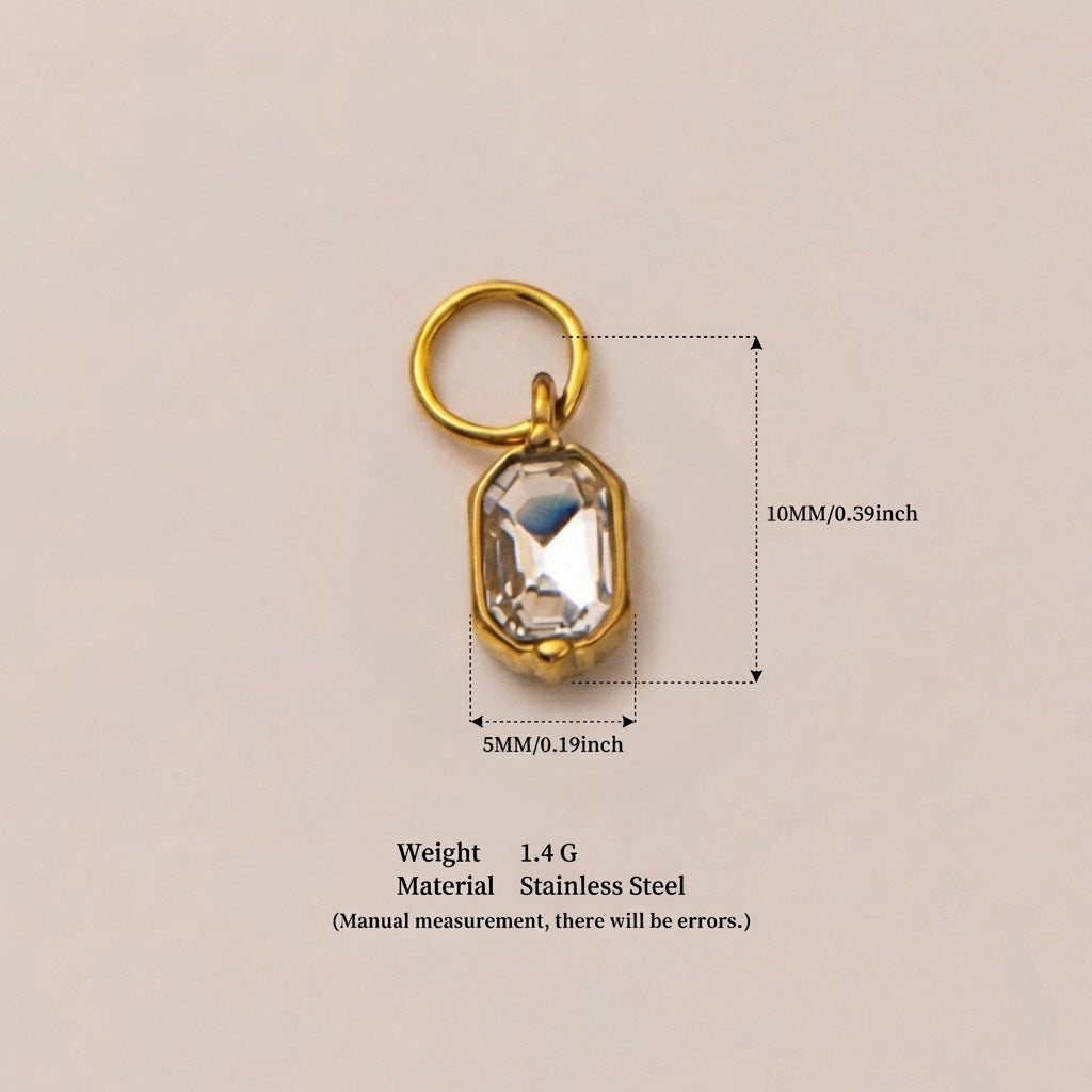 Charm a barra a stella in acciaio inossidabile placcato PVD oro 18 carati vintage