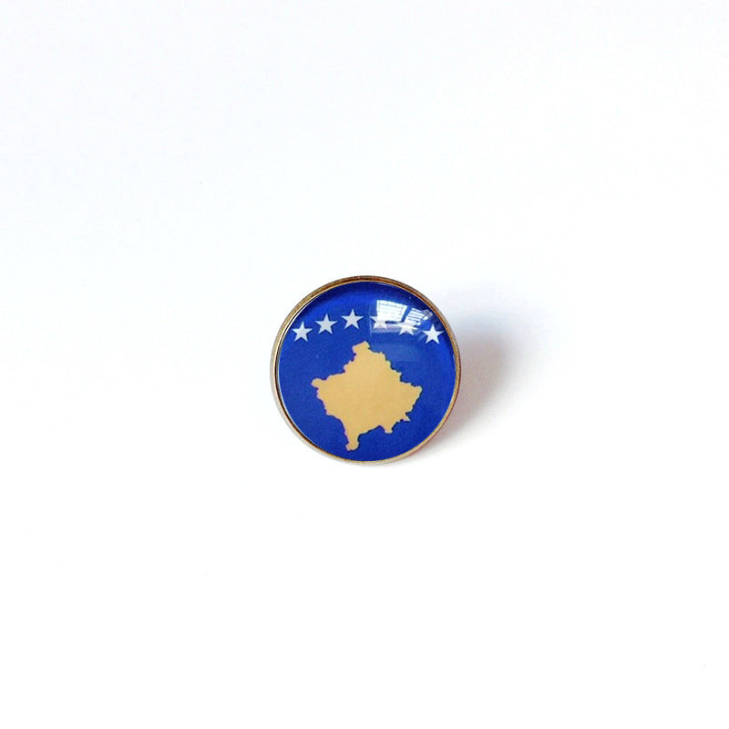 Pin de Solapa de Aleación Esmaltado Personalizado con Diseño de Bandera del Mundo para Hombres y Mujeres