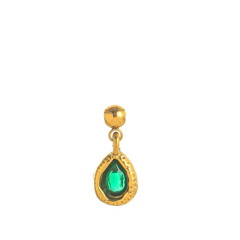 Teardrop Stainless Steel PVD Gold Plated Necklace for Unisex