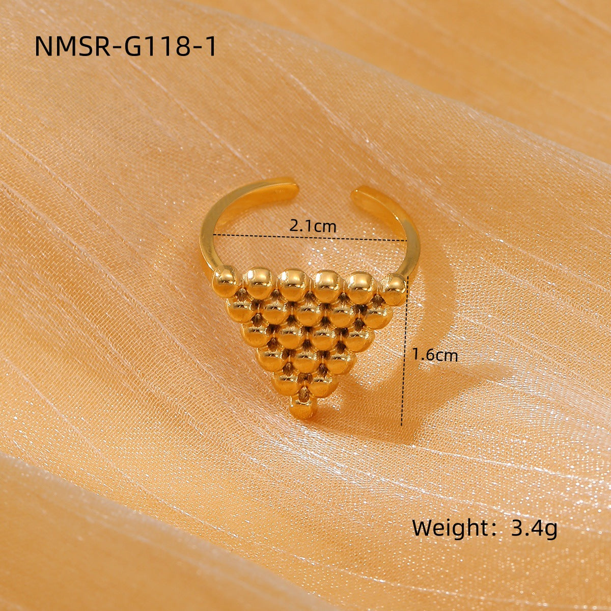 Anello da donna minimalista a forma di cuore in acciaio al titanio con finitura placcata, leggero e dal design lussuoso