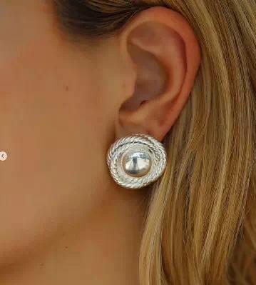 Pendientes de Acero Inoxidable Chapados en Oro de 18K con Textura Redonda Roscada Estilo Ins de Moda para Mujer