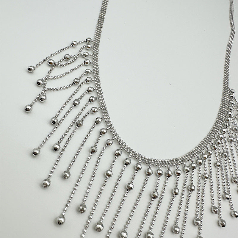 Collana con Pendente Nappa Minimalista da Donna, a Forma Geometrica, Placcata Rame, Catenina per Clavicole