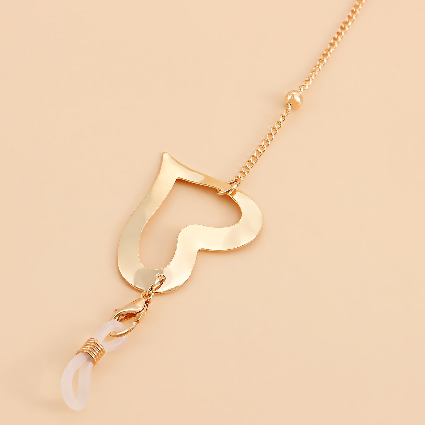Leaf Heart Shaped Alloy Mask Chain and Eyeglass Holder