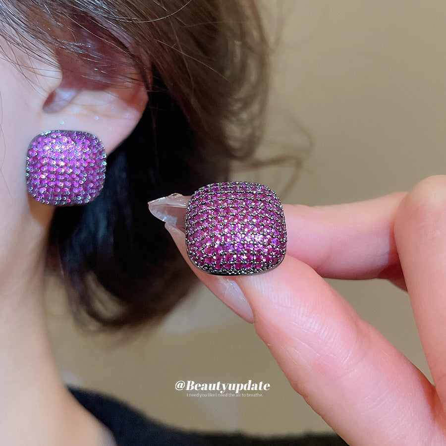 Pendientes de Cobre con Forma de Gota de Agua Goteando, Estilo Vintage, con Circonitas y Postes de Acero para Mujer