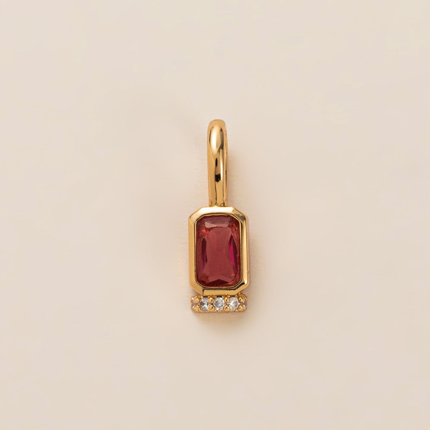 Minimalist Geometric Round Square Brass Plated Pendant Charm Bar with Openable Clasp