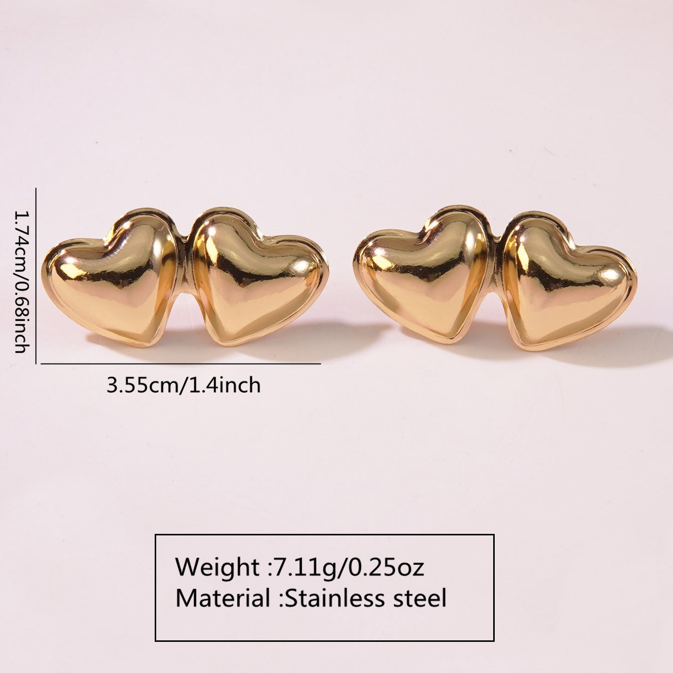 Elegant Gold Plated Stainless Steel Leaf Earrings for Women