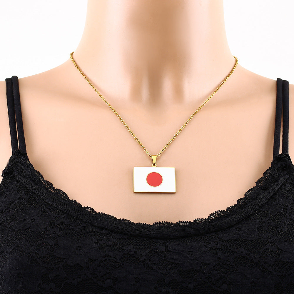 Collar con Colgante Geométrico Minimalista de Acero Inoxidable con Enchapado al Vacío para Uso Casual y Diario Unisex