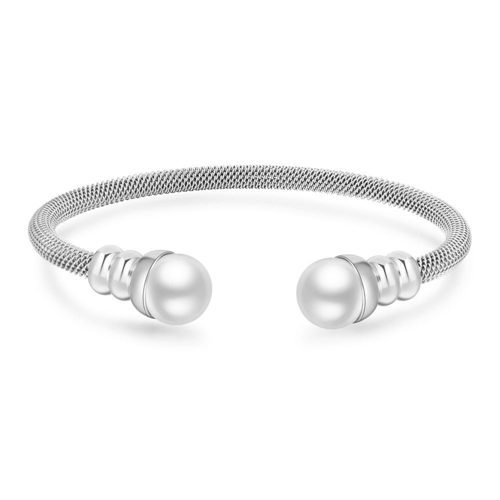 Vintage Geometric Square Plated Stainless Steel Bracelet for Men and Women