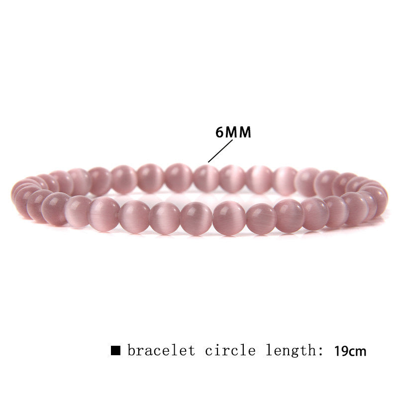 Elegant Casual Geometric Natural Agate Beaded Bracelet Unisex 6mm