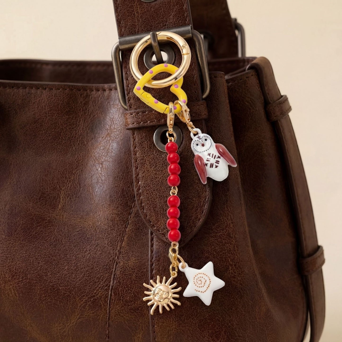 Minimalist Elegant Star Cartoon Alloy Plated Charm Bar for Bag Keychain