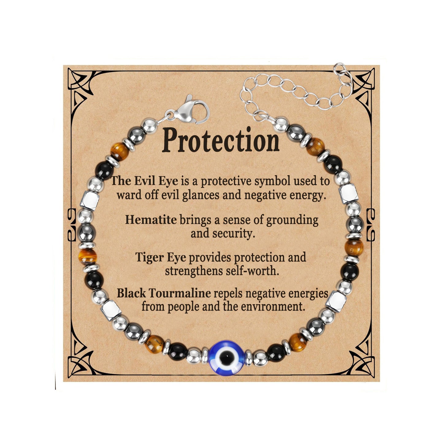 Minimalist Geometric Yellow Tiger Eye Beaded Bracelet for Women