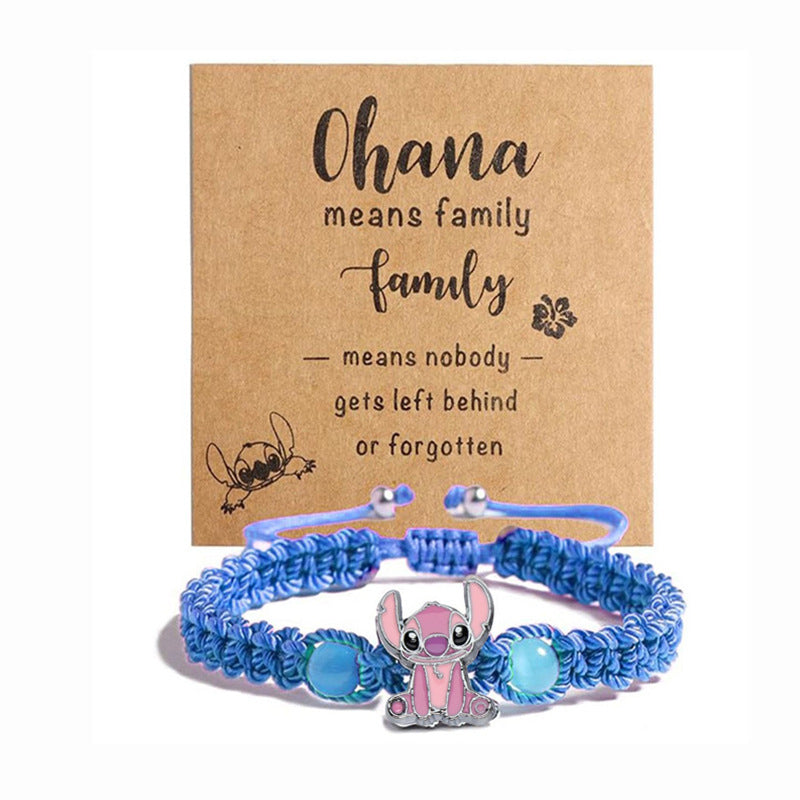 Bracciale Artigianale per Bambini con Ciondolo a Stella in Lega Ispirato al Cartone Animato della Principessa Anna