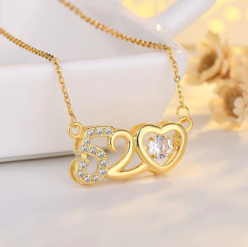 Collana pendente con quadrifoglio in acciaio al titanio placcato oro rosa 18 carati minimalista di lusso da donna