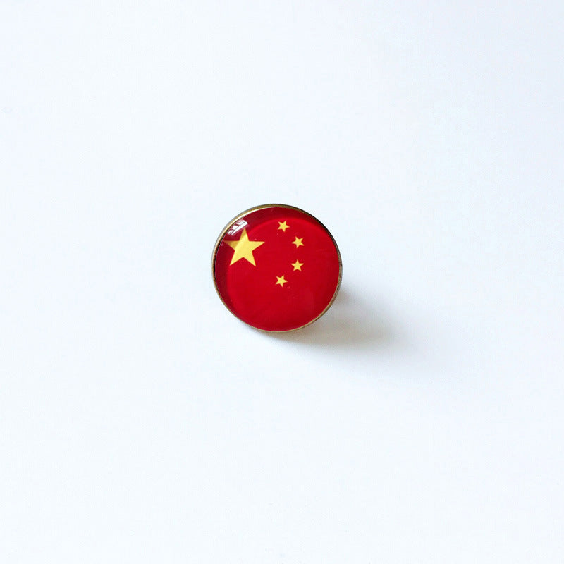 Pin de Solapa de Aleación Esmaltado Personalizado con Diseño de Bandera del Mundo para Hombres y Mujeres