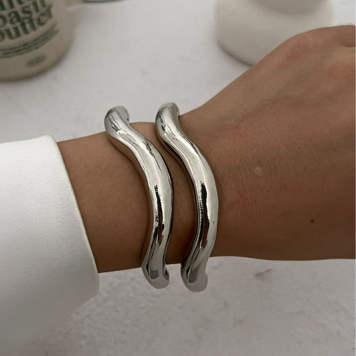 Minimalist Geometric Alloy Plated Bracelet