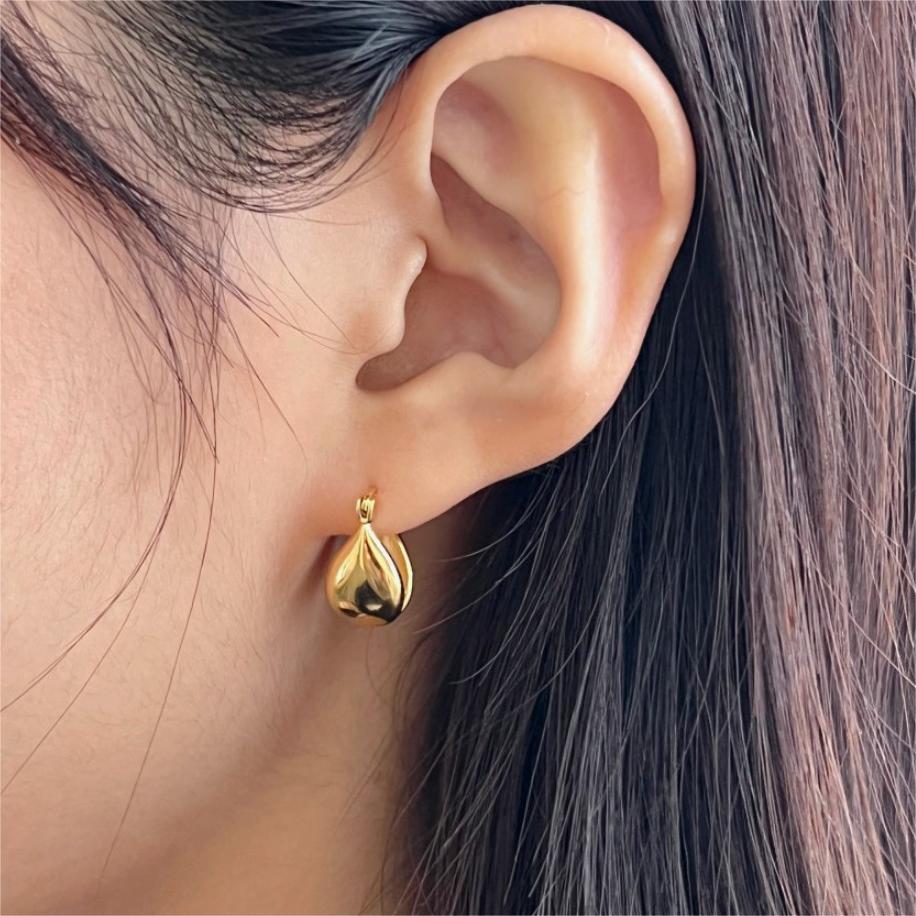 Minimalist Geometric Drop Earrings for Women in 925 Sterling Silver with Gold Plating