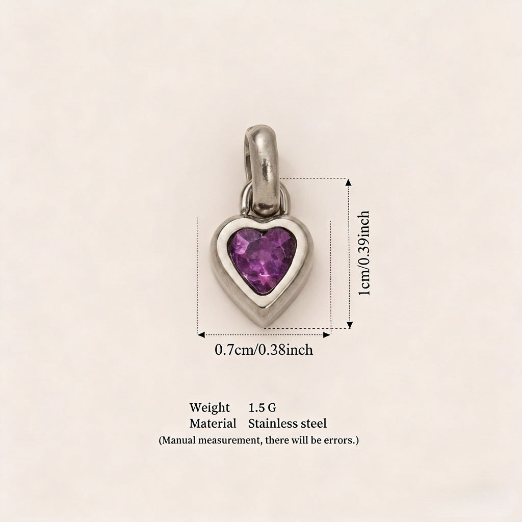 Minimalist Stainless Steel Heart Letter DIY Charm Bar Pendant Plated Necklace for Women