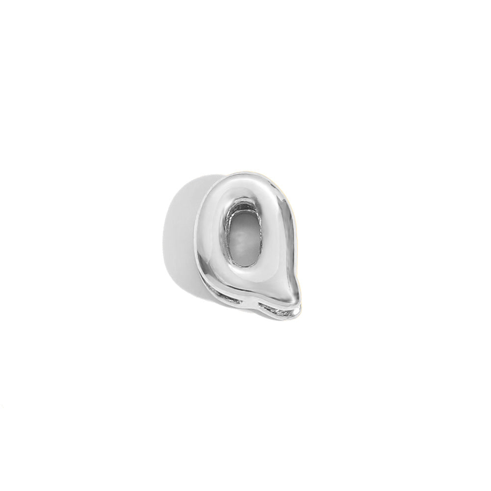 Collana Minimalista con Ciondolo a Lettera da Donna in Acciaio Inox con Placcatura in Oro 18K Design Cavo