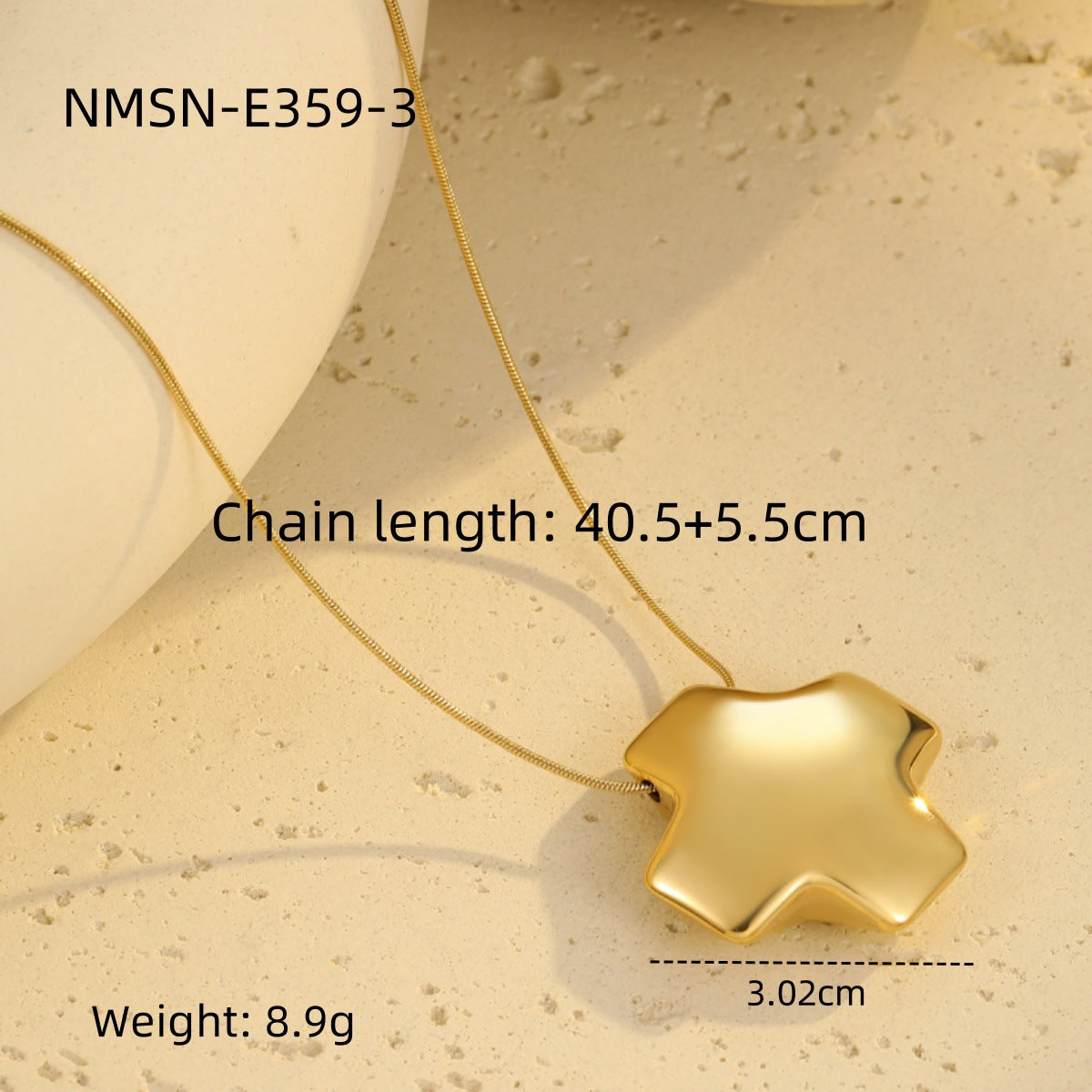Collana Minimalista da Donna a Catena Snake a Cuore in Acciaio al Titanio con Placcatura in Oro
