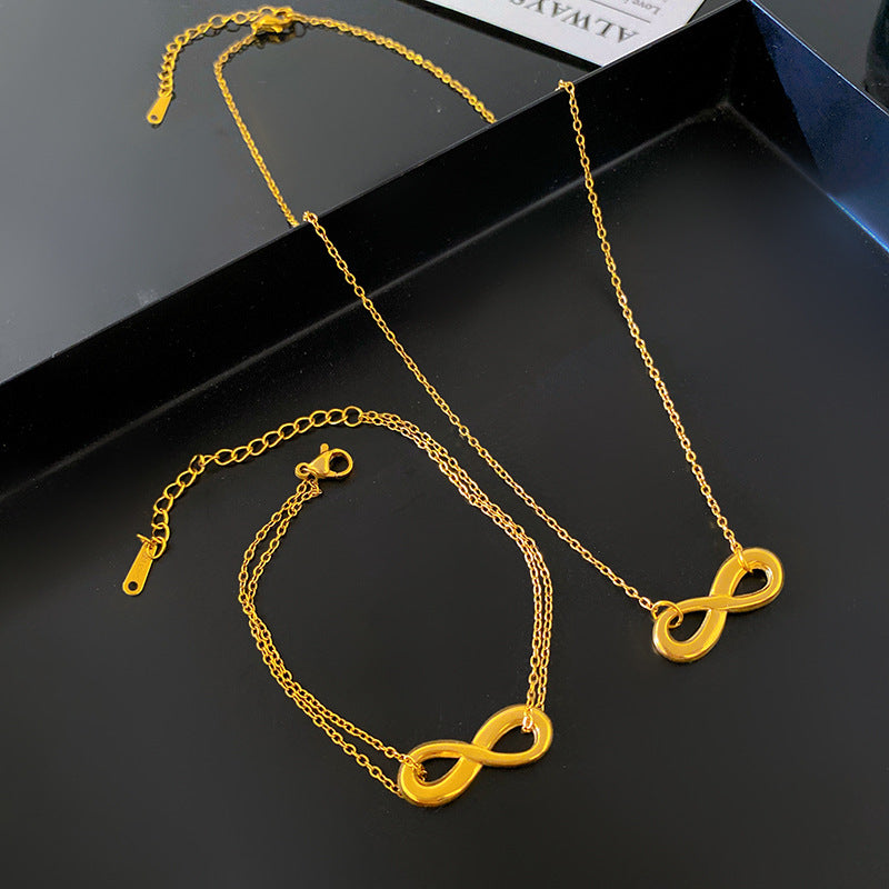 Oval Titanium Steel Plated Necklace for Unisex