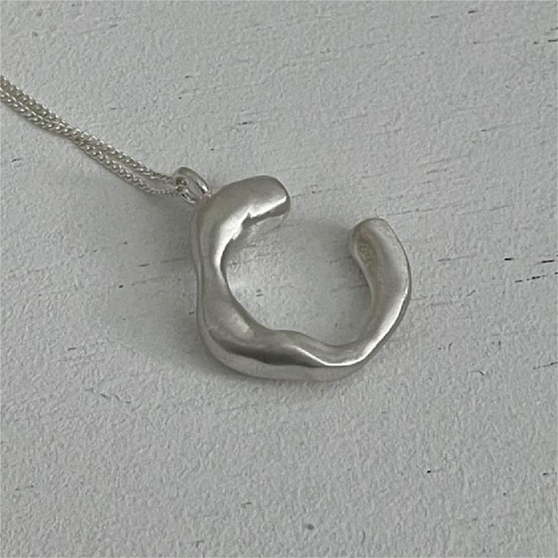 Minimalist Sweet 925 Sterling Silver Matte Geometric Necklace Snake Chain