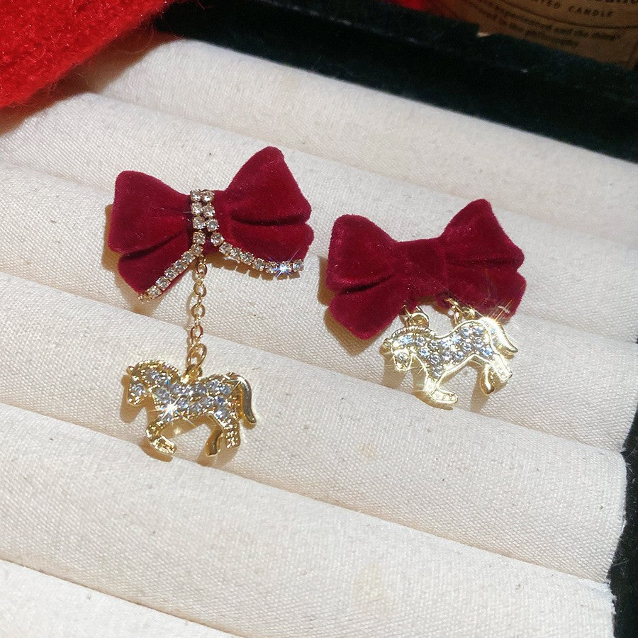 Retro Minimalist Geometric Resin Earrings with Zirconia Accents and 925 Silver Posts for Women