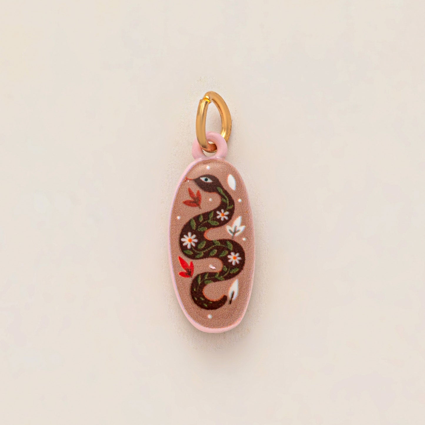 Vintage Artistic Round Geometric Animal Floral Cartoon Brass Plated Pendant Necklace