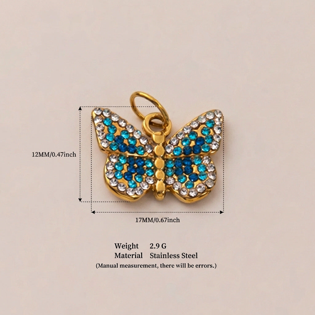 Vintage 18K Gold Plated Stainless Steel Envelope Pendant Charm Bar for Women