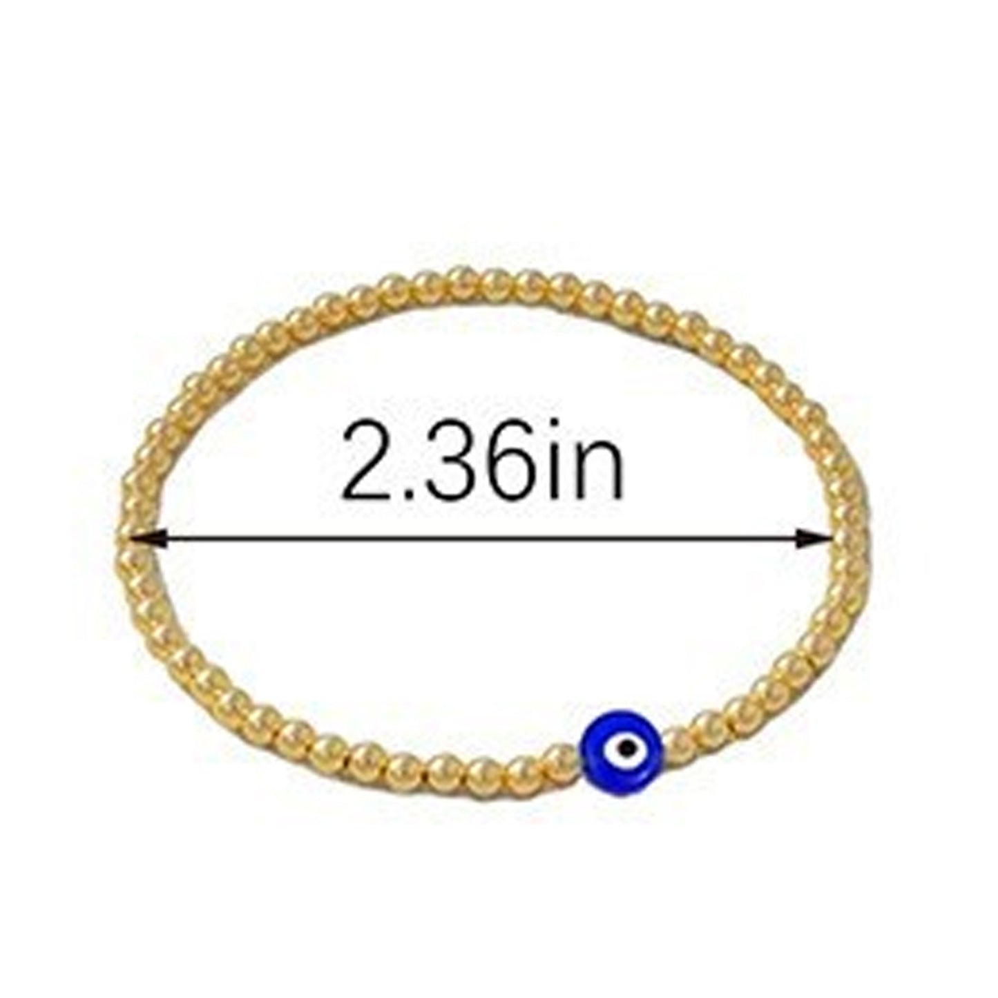 Bohemian Geometric Evil Eye Hematite Plated Bracelet Set for Women
