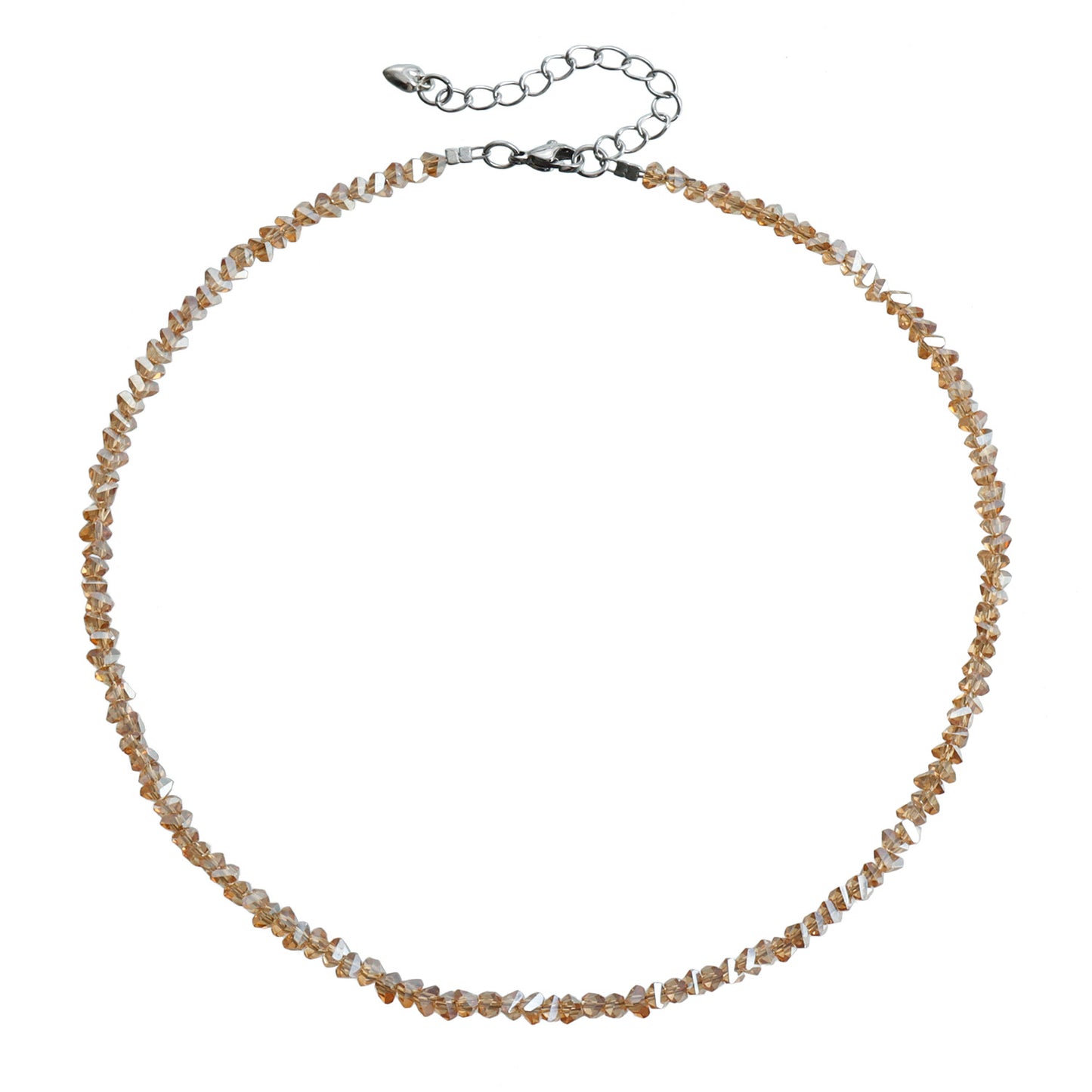 Collar de Dije Geométrico Minimalista de Cristal para Mujer con Amuleto de Aleación Electrochapada y Delicada Cadena de Clavícula