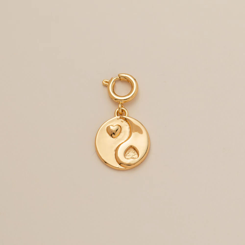 Minimalist Luxury 18K Gold Plated Brass Star Moon Heart Pendant Cable Chain Necklace Unisex