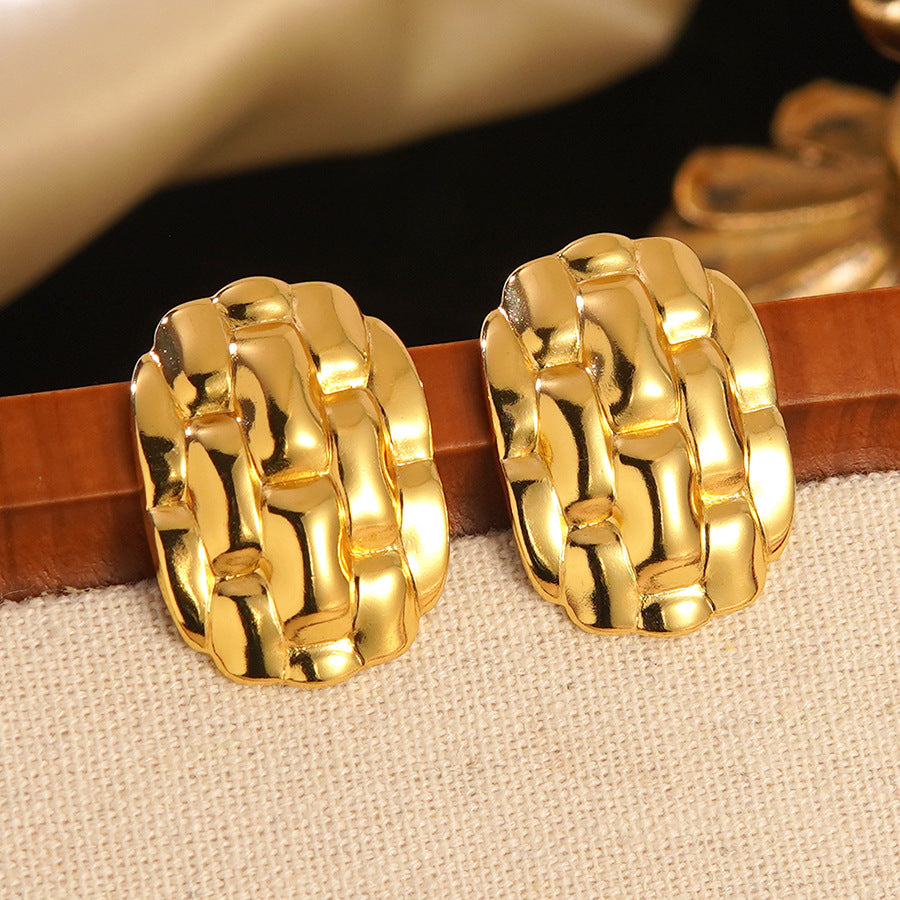 Set collana e orecchini a stella marina con fiocco conchiglia smaltato in acciaio inossidabile e titanio con catena a cavo per donna