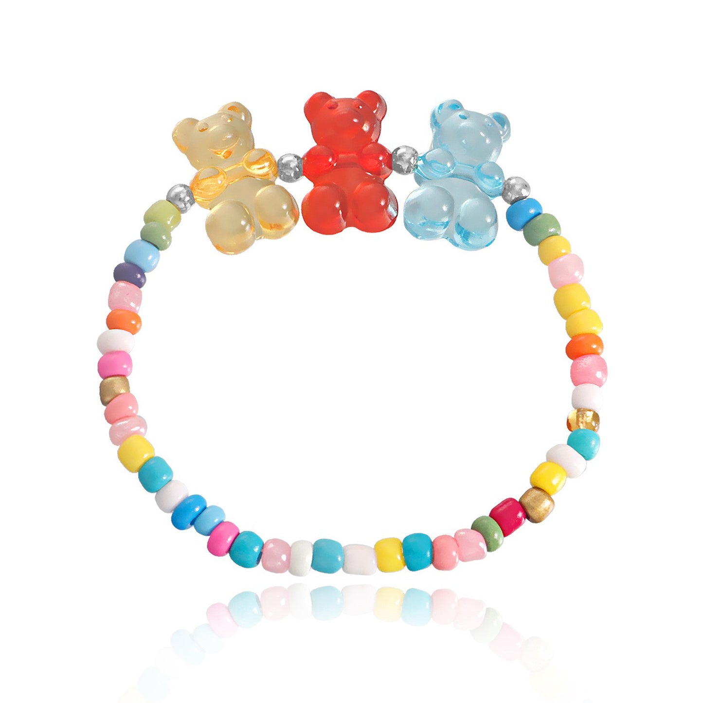 Bohemian Bear Pendant Necklace Set with Alloy Chain and Plated Finish for Women