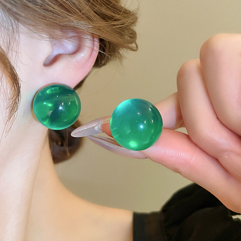 Orecchini floreali delicati con perni in argento, borchie in rame elettrolitico con nappe fluenti, estetica fresca e dolce per donna