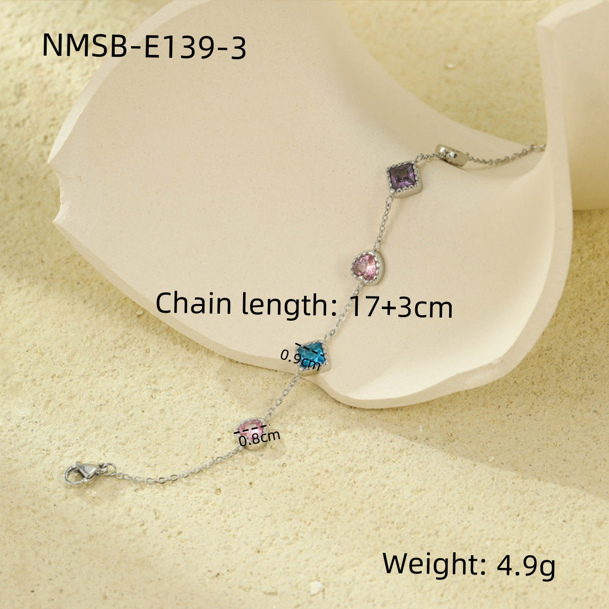 Fashionable Women's Heart-Shaped 18K Gold-Plated Titanium Steel Bracelet with Minimalist Geometric Design
