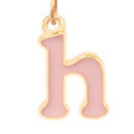 Minimalist Letter Shape Stainless Steel Necklace with Enamel Finish and 18K Gold Plating
