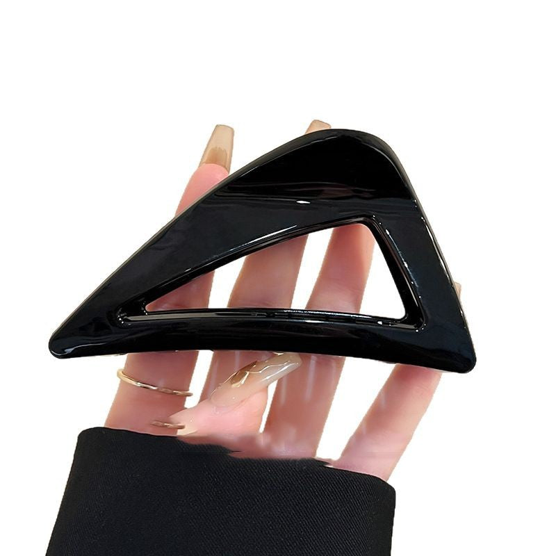 Fermaglio per Capelli Minimalista a Triangolo in Acrilico per Donna con Tocco di Lusso, Accessorio per Capelli Geometrico Fatto a Mano per Raccolti e Capelli Spessi