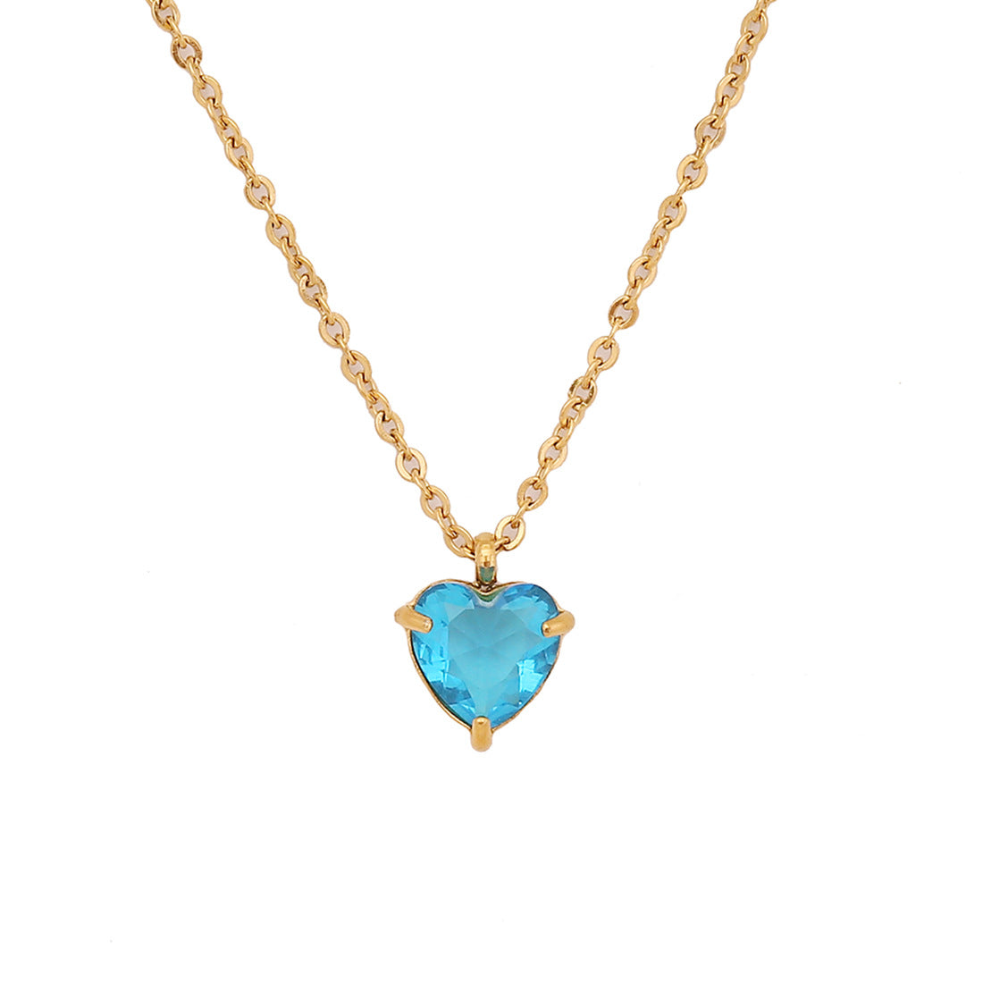Collana con ciondolo a forma di cuore in acciaio inossidabile da donna, stile OL alla moda