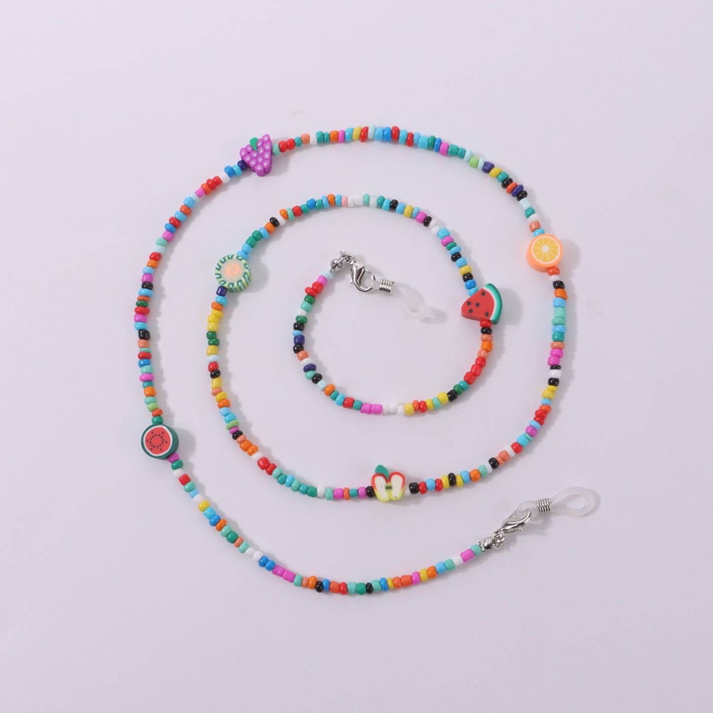 Punk Fruit Apple Glass Beads Eyewear Chain for Women