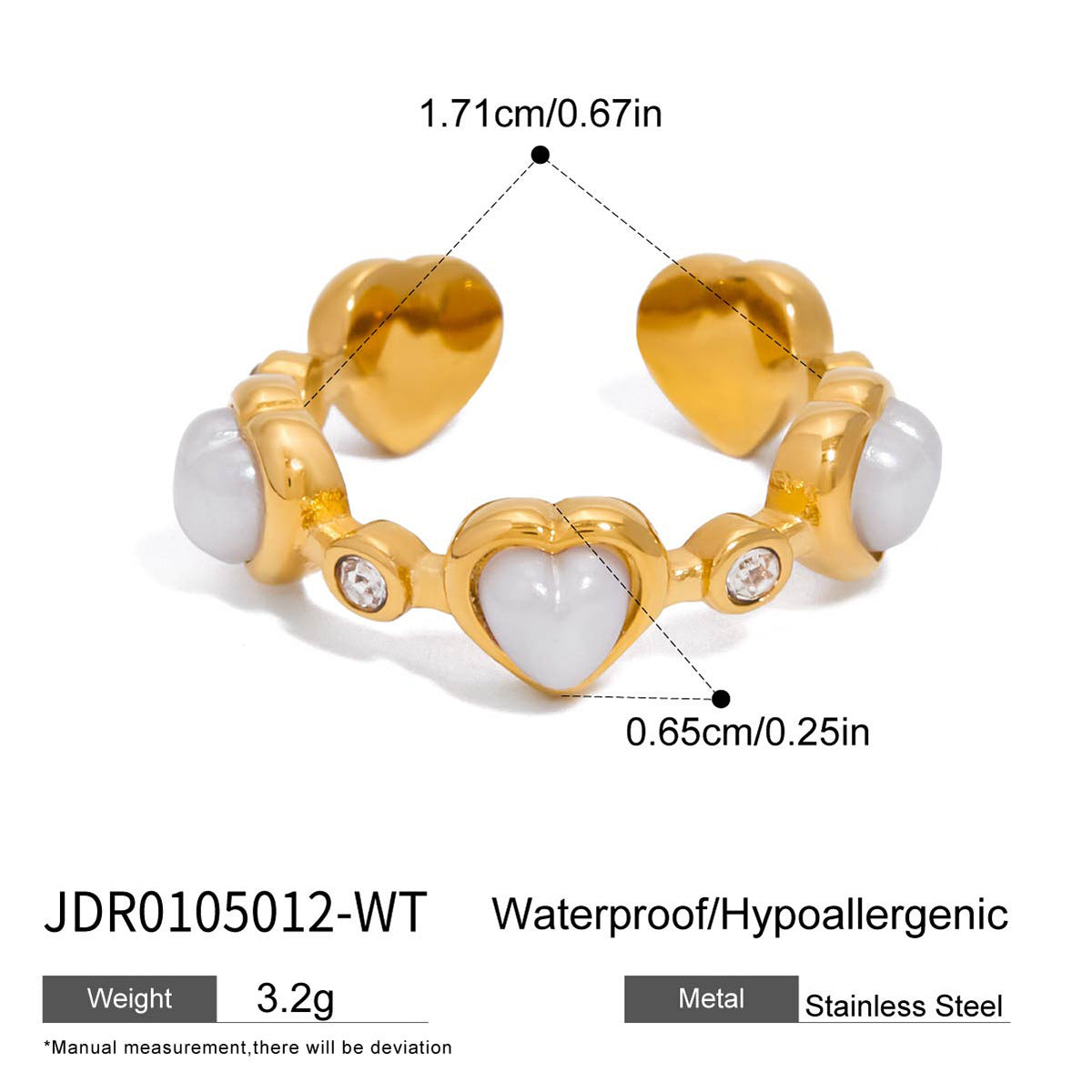 Anello geometrico in acciaio al titanio con intarsio in strass per donna, gioielli di moda in acciaio inossidabile placcato